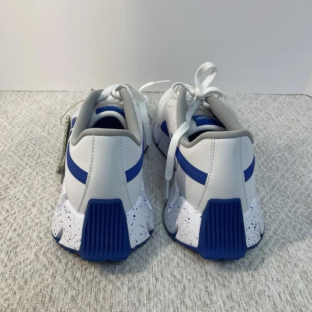 Reebok Mens Size 11 Zig Dynamica 2 CL White Blue Athletic Training Shoes NWT